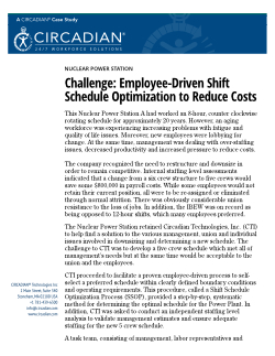 Case Study: Nuclear Power Station A