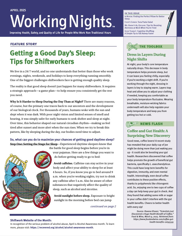 Sample: Working Nights Newsletter